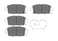 Brake Pad Set, disc brake KBP-9134 Kavo parts