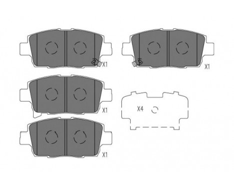 Brake Pad Set, disc brake KBP-9134 Kavo parts