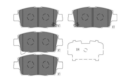 Brake Pad Set, disc brake KBP-9134 Kavo parts