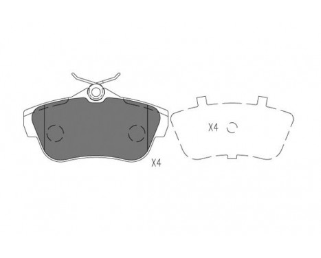 Brake Pad Set, disc brake KBP-9147 Kavo parts