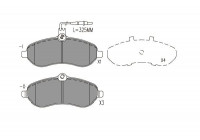 Brake Pad Set, disc brake KBP-9148 Kavo parts