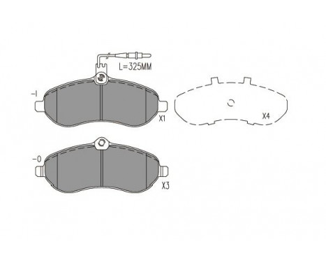 Brake Pad Set, disc brake KBP-9148 Kavo parts