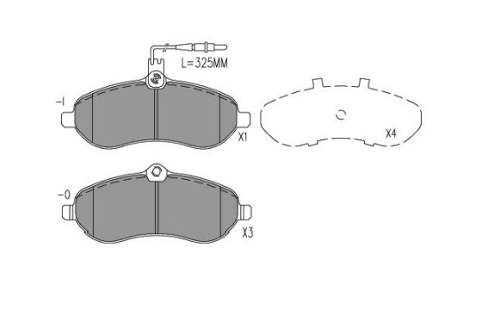 Brake Pad Set, disc brake KBP-9148 Kavo parts