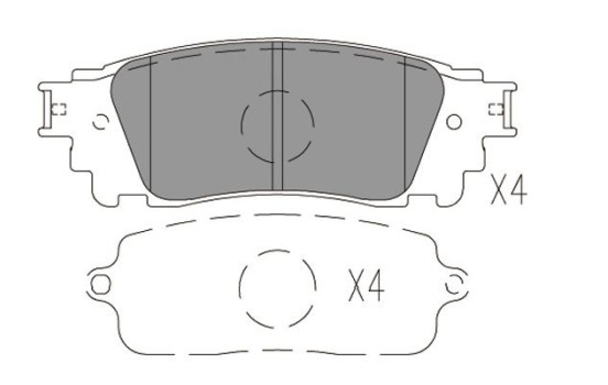 Brake Pad Set, disc brake KBP-9149 Kavo parts