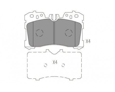 Brake Pad Set, disc brake KBP-9150 Kavo parts