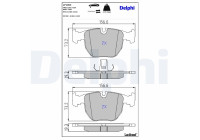 Brake Pad Set, disc brake LP1003 Delphi