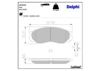 Brake Pad Set, disc brake LP1010 Delphi