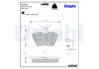 Brake Pad Set, disc brake LP1018 Delphi