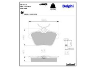 Brake Pad Set, disc brake LP1018 Delphi