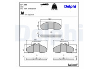 Brake Pad Set, disc brake LP1096 Delphi