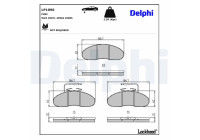 Brake Pad Set, disc brake LP1096 Delphi