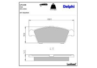 Brake Pad Set, disc brake LP1100 Delphi