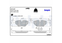 Brake Pad Set, disc brake LP1107 Delphi