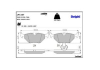 Brake Pad Set, disc brake LP1107 Delphi