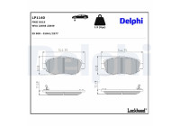 Brake Pad Set, disc brake LP1140 Delphi