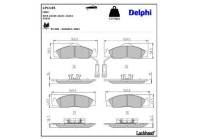 Brake Pad Set, disc brake LP1145 Delphi