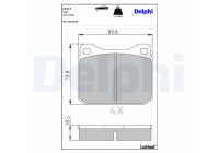 Brake Pad Set, disc brake LP117 Delphi