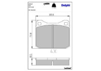 Brake Pad Set, disc brake LP117 Delphi