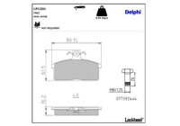 Brake Pad Set, disc brake LP1201 Delphi