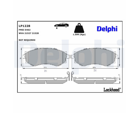 Brake Pad Set, disc brake LP1228 Delphi