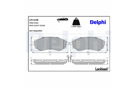 Brake Pad Set, disc brake LP1228 Delphi