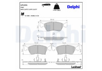 Brake Pad Set, disc brake LP1231 Delphi