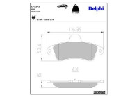 Brake Pad Set, disc brake LP1242 Delphi