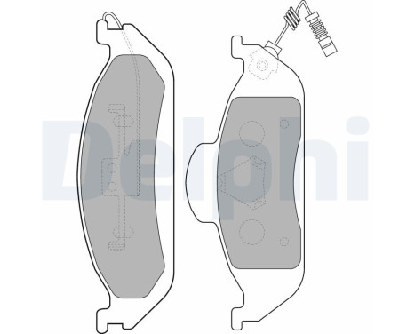 Brake Pad Set, disc brake LP1299 Delphi