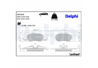 Brake Pad Set, disc brake LP1315 Delphi