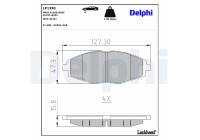 Brake Pad Set, disc brake LP1390 Delphi