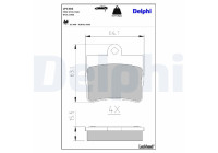 Brake Pad Set, disc brake LP1402 Delphi