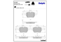 Brake Pad Set, disc brake LP1407 Delphi