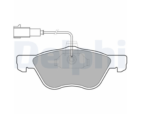 Brake Pad Set, disc brake LP1408 Delphi