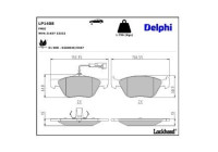 Brake Pad Set, disc brake LP1408 Delphi