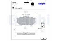 Brake Pad Set, disc brake LP1409 Delphi