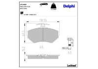 Brake Pad Set, disc brake LP1409 Delphi