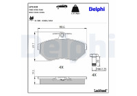 Brake Pad Set, disc brake LP1410 Delphi