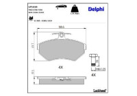 Brake Pad Set, disc brake LP1410 Delphi