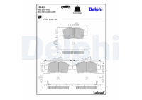 Brake Pad Set, disc brake LP1414 Delphi