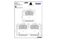 Brake Pad Set, disc brake LP1414 Delphi