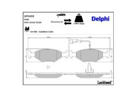 Brake Pad Set, disc brake LP1415 Delphi