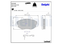 Brake Pad Set, disc brake LP1418 Delphi
