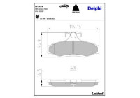 Brake Pad Set, disc brake LP1424 Delphi