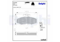 Brake Pad Set, disc brake LP1429 Delphi