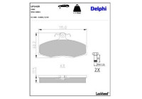 Brake Pad Set, disc brake LP1429 Delphi