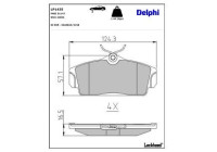 Brake Pad Set, disc brake LP1435 Delphi
