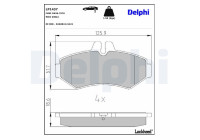 Brake Pad Set, disc brake LP1437 Delphi
