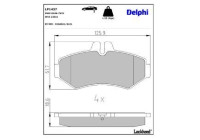 Brake Pad Set, disc brake LP1437 Delphi