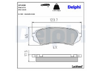 Brake Pad Set, disc brake LP1438 Delphi