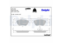 Brake pad set, disc brake LP1443 Delphi